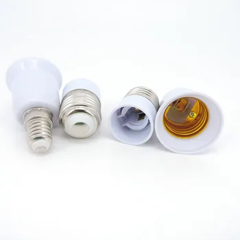 1/2 / 5шт белого цвета от E14 до E27 до E14 для мужчин и женщин, светодиодная лампа, основание лампы, держатель розетки, конвертер, адаптер переменного тока, Огнестойкий