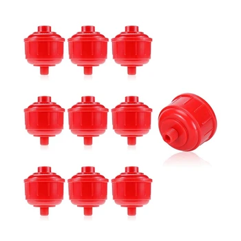 10 Шт Фильтр для распыления инструмента 58x68 мм Мини-фильтр для воды и воздуха Красный Пластиковый Водонепроницаемый Пластиковый фильтр Шаровой Фильтр для инструментов с высоким расходом