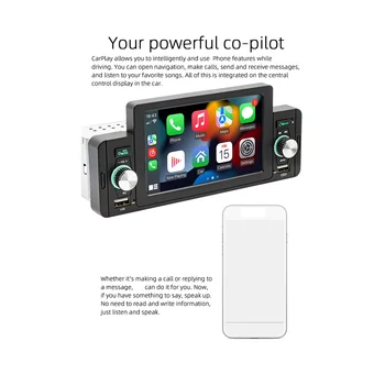 5-дюймовый автомобильный радиоприемник 1 Din CarPlay Android Auto Multimedia Player Bluetooth FM-приемник для Toyota Honda Nissan