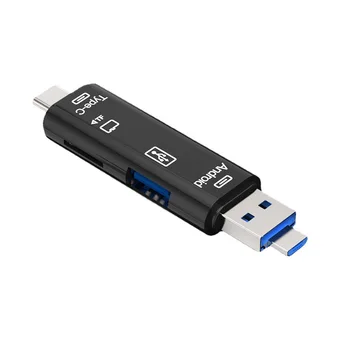 5в1 Кард-Ридер OTG USB 3.0 Type C USB Micro USB TF SD U Диск Кард-Ридер Памяти Otg Адаптер для Xiaomi SamsunG Huawei