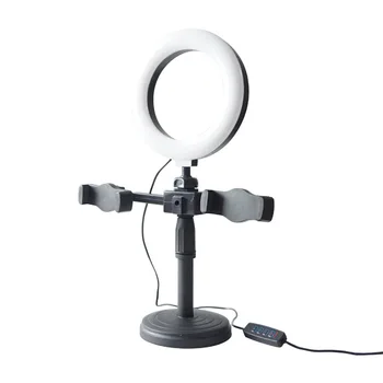 6-дюймовый светодиодный кольцевой светильник для прямой трансляции с мобильного устройства, выдвижная подставка Anchor, подчеркивающая красоту