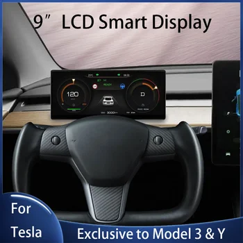 9 дюймов для 2023 Tesla Model 3 Y, цифровая приборная панель, дисплей HUD, Приборная панель, Поддержка Carplay Android Auto