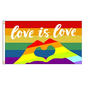 90x150 см, флаг XIANGYING Rainbow Pride, ЛЮБОВЬ- ЭТО ЛЮБОВЬ к украшению