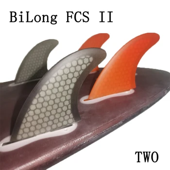 BiLong FCS II С ДВУМЯ задними ребрами, сотовые ребра для доски для серфинга из стекловолокна, Комплект из 2 предметов, аксессуары для вейкбординга и скимборда