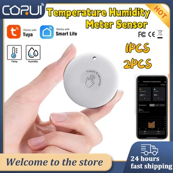 Bluetooth-совместимый термометр-гигрометр, мини-беспроводное управление приложением, цифровая метеостанция Tuya для умного дома в помещении.