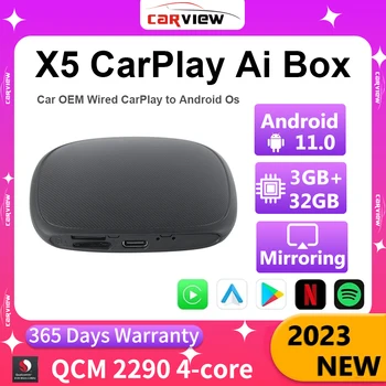 CARVIEW CarPlay Ai Box Android Os Android Auto Adapter 3GB 32GB Snapdragon 4core Для Kia Benz VW Ford Hyundai Toyota Peugeot