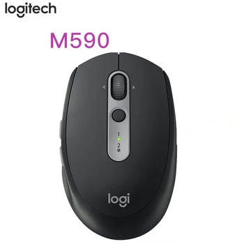 Logitech M590 Оригинальная беспроводная мышь с несколькими устройствами без звука Домашний офис Youlian 1000 точек на дюйм Bluetooth Мышь для настольных ПК Ноутбук