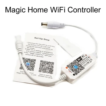 Magic Home DC5-28V Беспроводной Мини WiFi Контроллер с Регулируемой Яркостью, Одноцветные Светодиодные Контроллеры для 2835 5050 5630 5730 Светодиодных Лент