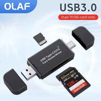 Olaf OTG Micro SD Card Reader USB 3,0 Кард-Ридер USB2.0 К SD TF Адаптер Для Карт Памяти Для Портативных ПК Type C Cardreader Высокоскоростной
