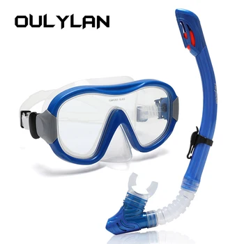 Oulylan Профессиональная Маска для подводного плавания с трубкой, очки для подводного плавания, Набор трубок для подводного плавания, Маска для подводного плавания для взрослых Унисекс
