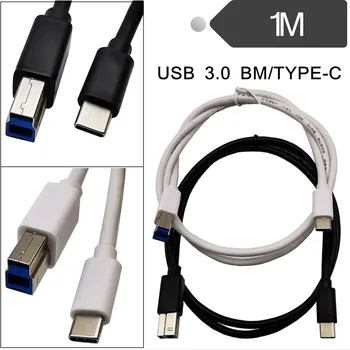 USB-кабель для принтера USB Type B от мужчины к мужчине, совместимый с USB 3.0 для Canon HP 1m；