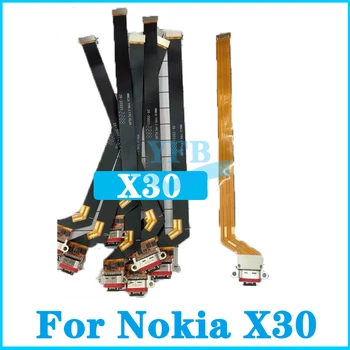 USB порт для зарядки Док-станция Разъем Для Зарядки Гибкий Кабель Плата для Nokia X30 TA-1450 TA-1443 Ремонтная деталь
