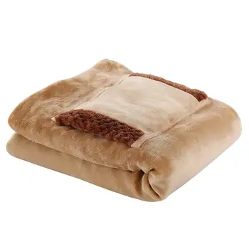 USB Электрическое одеяло-обогреватель, кровать Мягкая, толще, теплее, можно стирать в машине, термостат, электронагревательный коврик (верблюжьего цвета)
