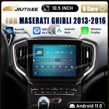 Автомагнитола с изогнутым экраном Android 11 для Maserati Ghibli 2013 2014-2016 Мультимедийный плеер GPS Навигация Стерео 5G WIFI Carplay
