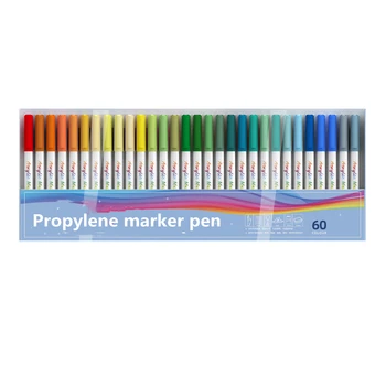 Акриловая акварельная ручка, непроницаемая водонепроницаемая ручка для рисования 12-60 цветов, ручка для рисования для студентов и взрослых, мягкий первый набор маркеров