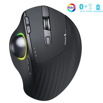Беспроводная мышь Seenda 2.4G + Bluetooth, перезаряжаемая трекбольная мышь для Andriod Windows Mac, эргономичные мыши, игровая Mause