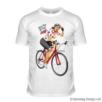 Велосипедная Футболка Pin Up Girl, Футболка из Джерси в Красный Горошек, Сексуальный Велосипедный Топ, Винтажная Французская футболка, Ретро PinUp Bike France Racing 2016