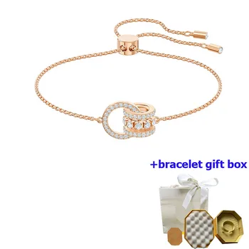 Высококачественный женский браслет из розового золота с бриллиантами, подчеркивающий темперамент, красивый и трогательный, бесплатная доставка