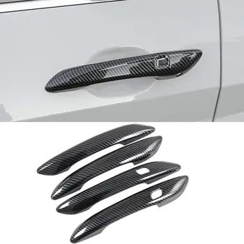 для Hyundai Elantra CN7 2021 Автомобильные Аксессуары Боковая Дверная Ручка Накладка Декоративной Рамки Наклейка из Углеродного Волокна