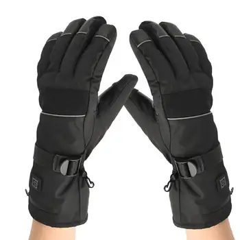 Зимние перчатки с подогревом 5000 мАч, водонепроницаемые уличные теплые перчатки для зимы, многофункциональные мотоциклетные перчатки с подогревом, чувствительные