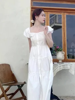 Изысканное платье высокого класса для взрослых женщин летом, повседневный сладкий и нежный стиль, супер бессмертный стиль, французский мелкий белый