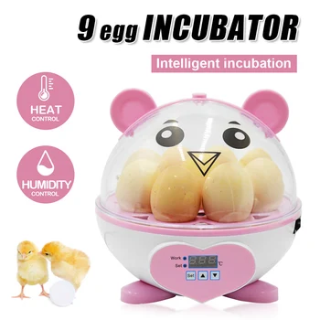 Инкубатор для яиц 220 В Фермерский Инкубационный инструмент с цифровой температурой Для устройства для Инкубации Куриных Утиных 9 Яиц