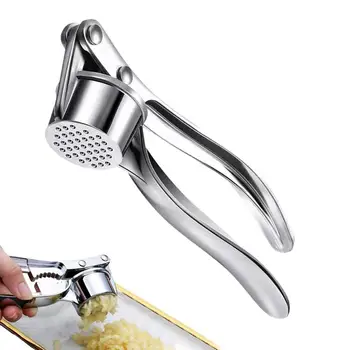Инструмент для измельчения чеснока, металлическая ручная мясорубка для чеснока с ручкой, легкий слайсер для домашней кухни, портативная чеснокодавилка