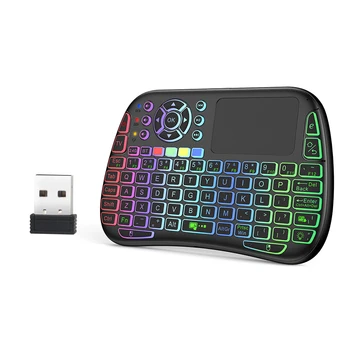Клавиатура с USB-приемником, беспроводная сенсорная панель Type C, перезаряжаемая, 2,4 G / Bluetooth-совместимая, Изучайте эксклюзивные клавиши для Mac OS Linux