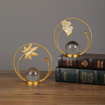 Креативные металлические украшения из хрустального шара monstera для украшения стола изделия ручной работы