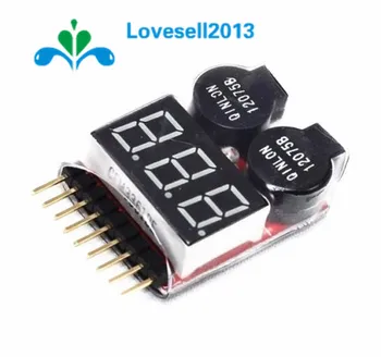 Литий-ионный аккумулятор 2В1 RC Lipo с сигнализацией о низком напряжении 1S-8S Звуковой индикатор проверки Тестер светодиодный дисплей