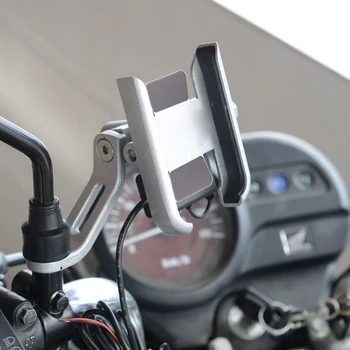 Металлический кронштейн для крепления мобильного телефона на мотоцикле с USB