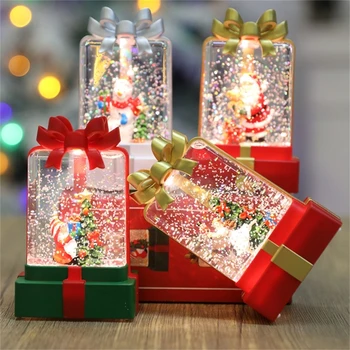 Многофункциональная Рождественская подарочная коробка Водные инъекции Блестки Ветрозащитный орнамент для украшения дома и коммерческого использования в быту