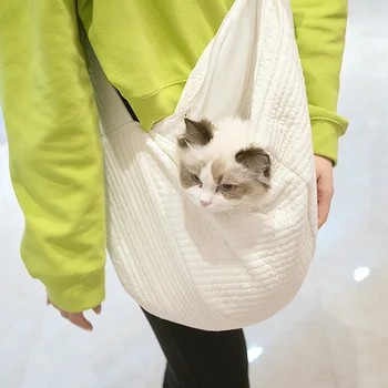 Многофункциональная сумка для переноски кошек, сумка для щенков, рюкзак для домашних животных, слинг для переноски котенка, Комфортные сумки через плечо для путешествий на открытом воздухе, дышащие