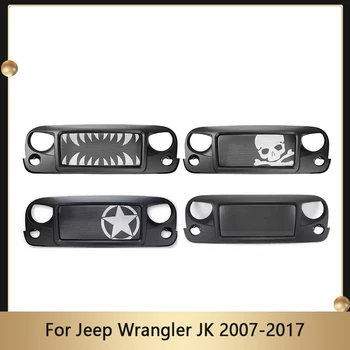 Модифицированная верхняя решетка для Jeep Wrangler JK 2007-2017 Сетка с ячеистой решеткой на капоте, Передний бампер, гоночная решетка, крышка маски