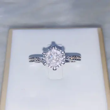 Модное обручальное кольцо с кристаллами, элегантный Темперамент, романтический подарок для женщин