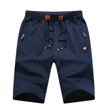 Мужские спортивные шорты, летние мужские повседневные свободные капри, мужские тонкие трикотажные брюки для бега, короткие брюки, большой размер 5XL