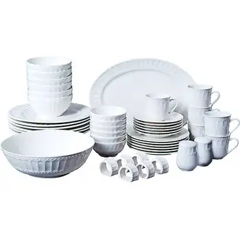 Набор посуды Regalia из 46 предметов, сервиз на 6 столовых приборов, подарок для ресторана и дома