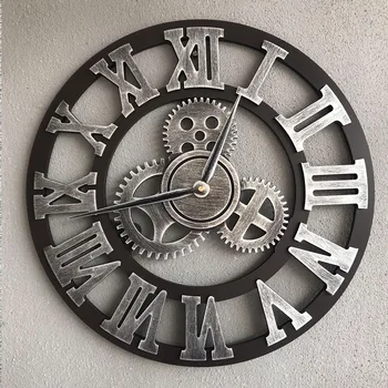 Настенные часы Industrial Gear - ретро бесшумный механический декор для дома или офиса, добавляющий нотку стиля