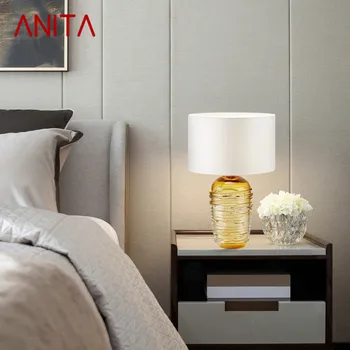 Настольная лампа ANITA Nordic Modern Glaze, модное искусство, гостиная, спальня, отель, светодиодная настольная лампа с индивидуальностью и оригинальностью