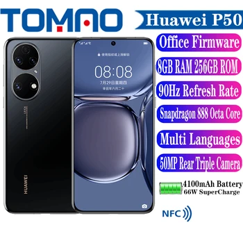Новый мобильный телефон Huawei P50 Snapdragon 888 Octa Core 6,5 
