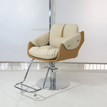 Оптовое дешевое маленькое парикмахерское кресло на роскошной основе из нержавеющей стали, современное кресло для парикмахерской для женщин
