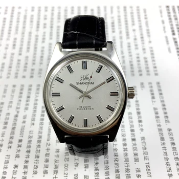 Оригинальные ручные механические часы Shanghai brand 7120, комплект с надписью