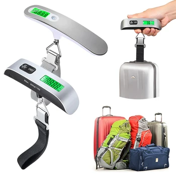 Портативные цифровые подвесные весы F40 с ЖК-дисплеем, Багажные весы для взвешивания багажа, дорожные весы с ремнем для электронного весового инструмента