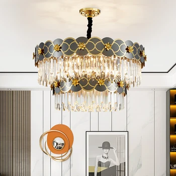 Постмодернистское освещение Роскошная хрустальная люстра в главной спальне, ресторан, бар, вилла в отеле, художественная люстра