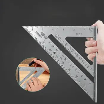 Правило треугольника, правило угла утолщения 90 градусов, Измерение алюминиевого сплава Плотником, Квадратная линейка, Разметка рабочего инструмента, Измерение