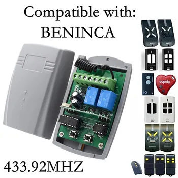 Применимо к гаражным воротам BENINCA 433,92 МГц с подвижным кодом приемник дистанционного управления 2-канальный переключатель DC 12V-24V