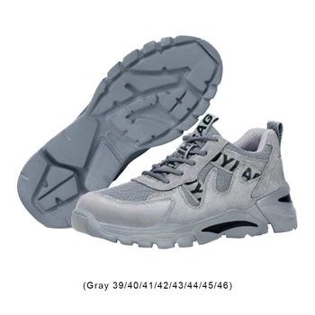Рабочая защитная обувь с низким вырезом, легкие мужские защитные ботинки, кроссовки со стальным носком, Дышащая промышленная обувь, предотвращающая разбивание