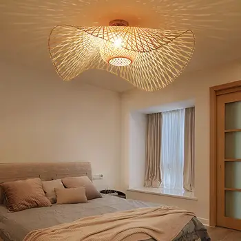 Ротанговый абажур потолочный светильник для гостиной декоративный абажур