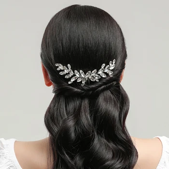 Свадебные Жемчужные / Вихревые заколки для волос с закручивающейся спиралью, заколки для волос с цветочным хрусталем, украшения для волос подружки невесты, Аксессуары для волос, Расчески