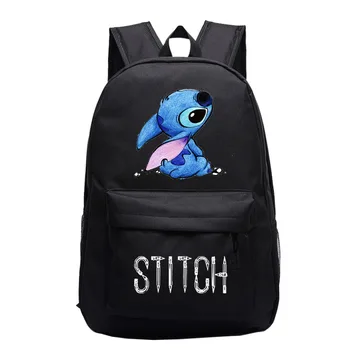 Серия Disney Stitch Милый рюкзак с мультяшным принтом для детей из детского сада, защита позвоночника, Дышащая дорожная сумка на открытом воздухе